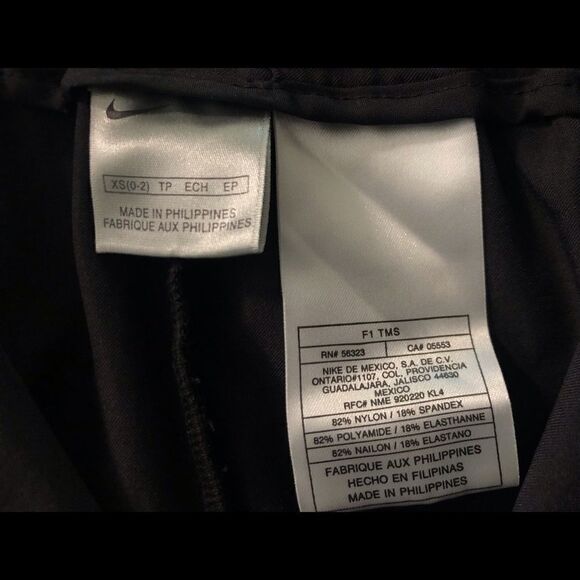 Y2K Nike Sportswear Athletic Straight Leg Black Track Workout Pants - Picture 2 of 10